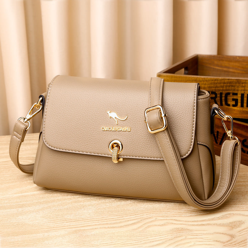 Women's Fashionable Mom Soft Leather Elegant One Crossbody Bags