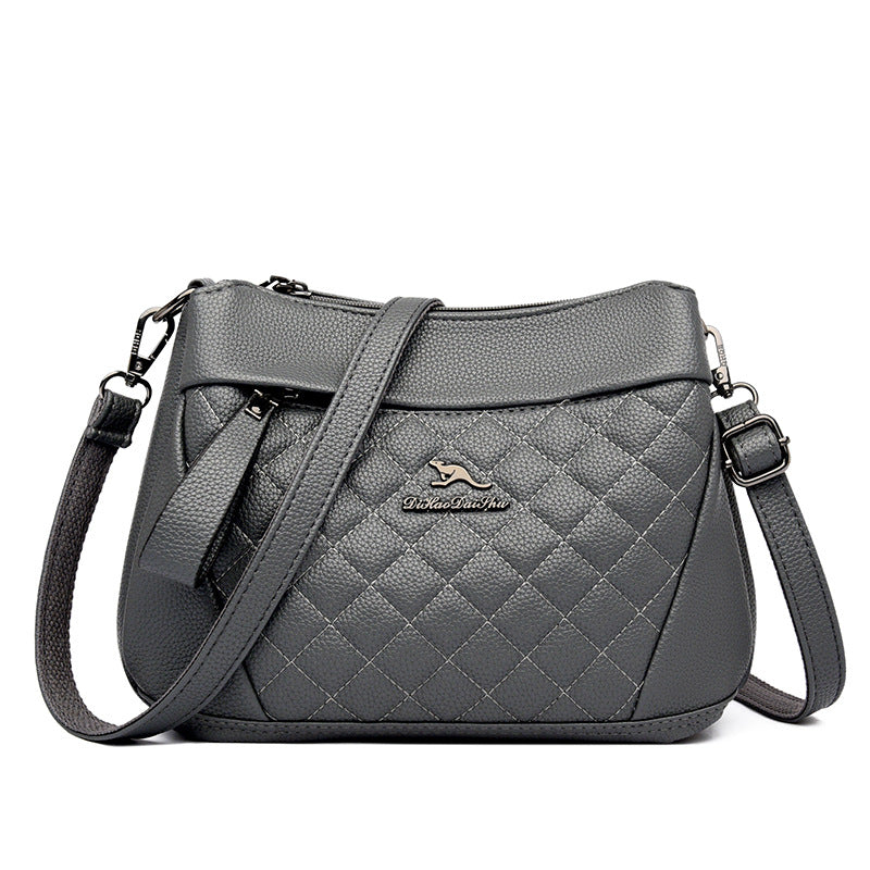 Women's Embroidered Sheepskin Rhombus Mother Warm Color Small Square Bags