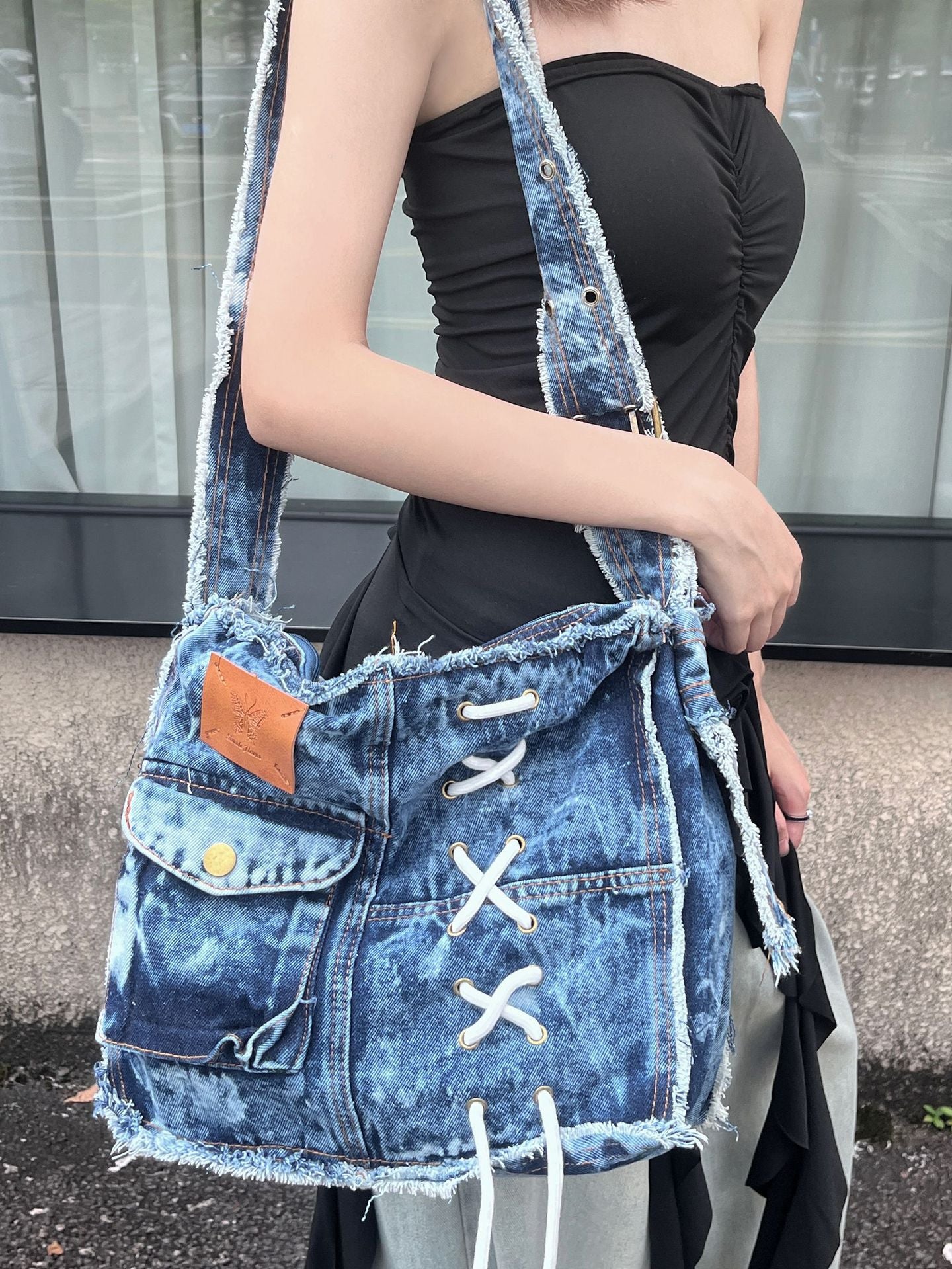 The Old Cowboy Niche Design Raw Crossbody Bags