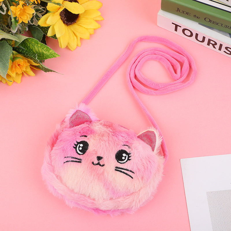 Comfortable Cartoon Cute Plush For Babies Women's Shoulder Bag