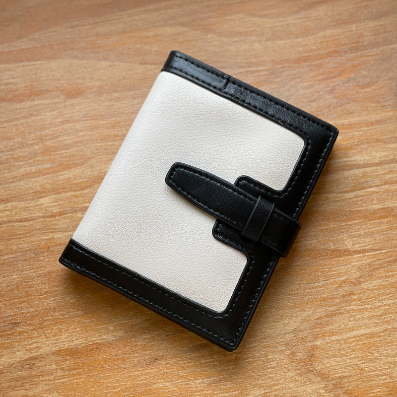 Slouchy Unique Leather Short Design Cute Ladies Wallets