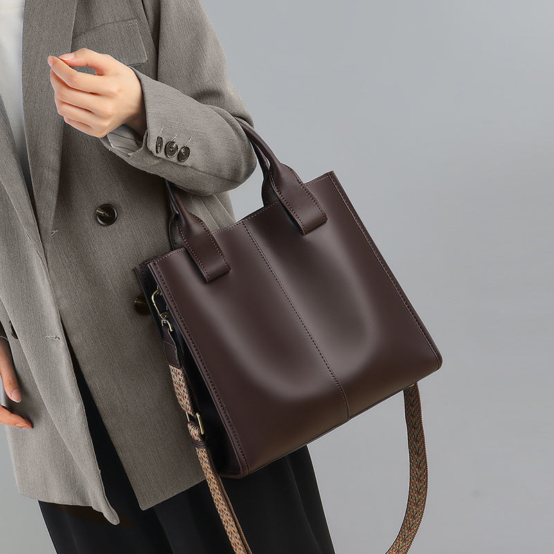 Women's Chinese Style Portable Genuine Leather Handbags