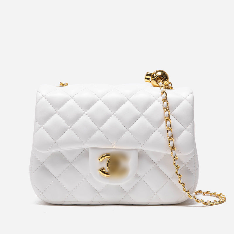 Women's Golden Balls Diamond Pattern Chain Classic Style Live Crossbody Bags