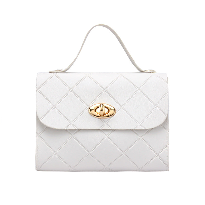 Rhombus Striped Korean Style Fashion Trendy Small Square Bags
