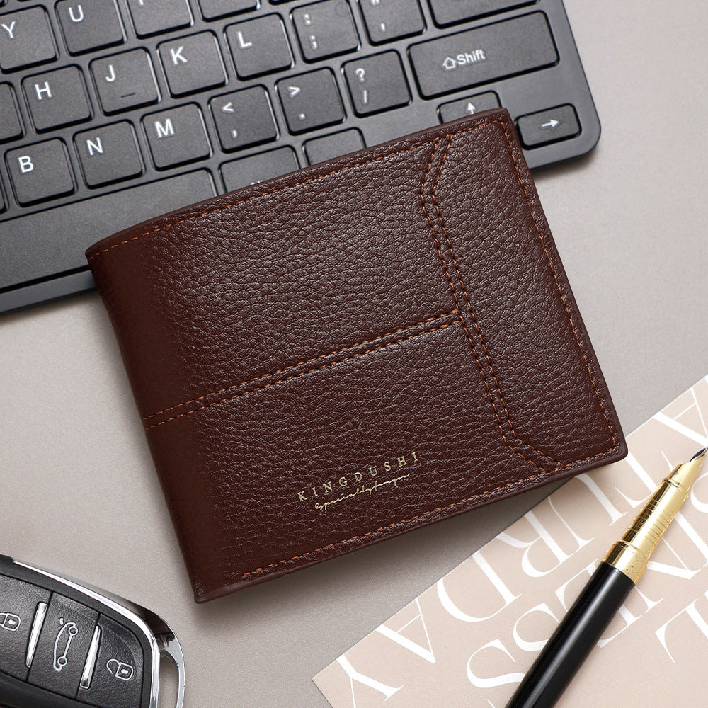 Casual Men's Short Simple Fashion Zipper Men's Wallet