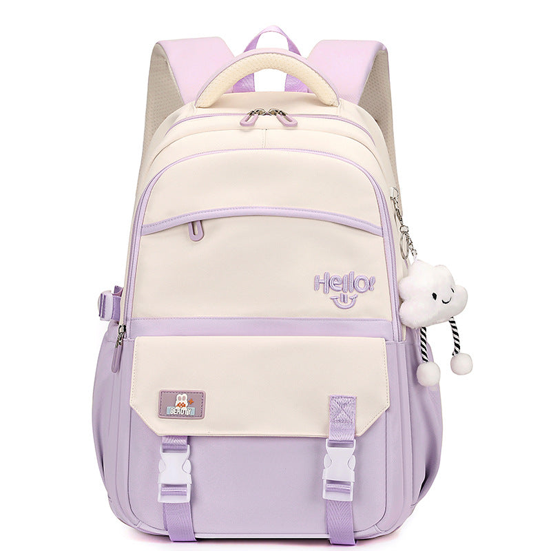 Women's High Primary Korean Style Simple Large Backpacks
