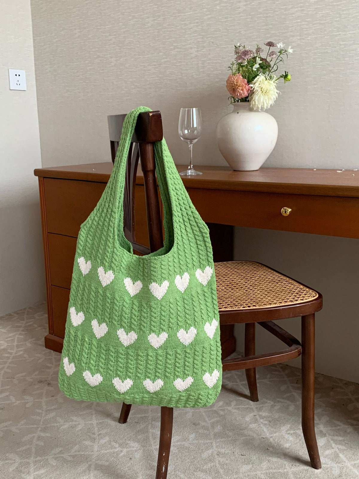 Women's Woven Love High-grade Exquisite Wool Portable Women's Shoulder Bag