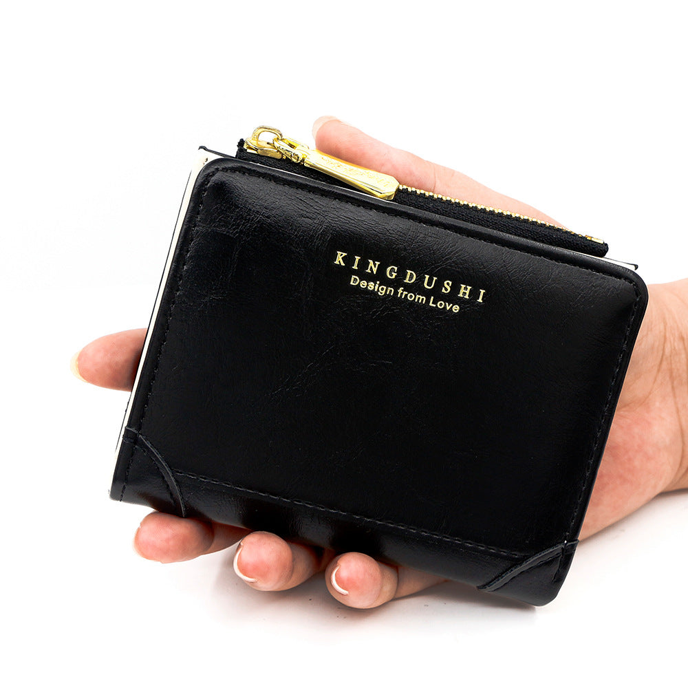 Women's Retro Oily Leather Multiple Slots Fashion Purses