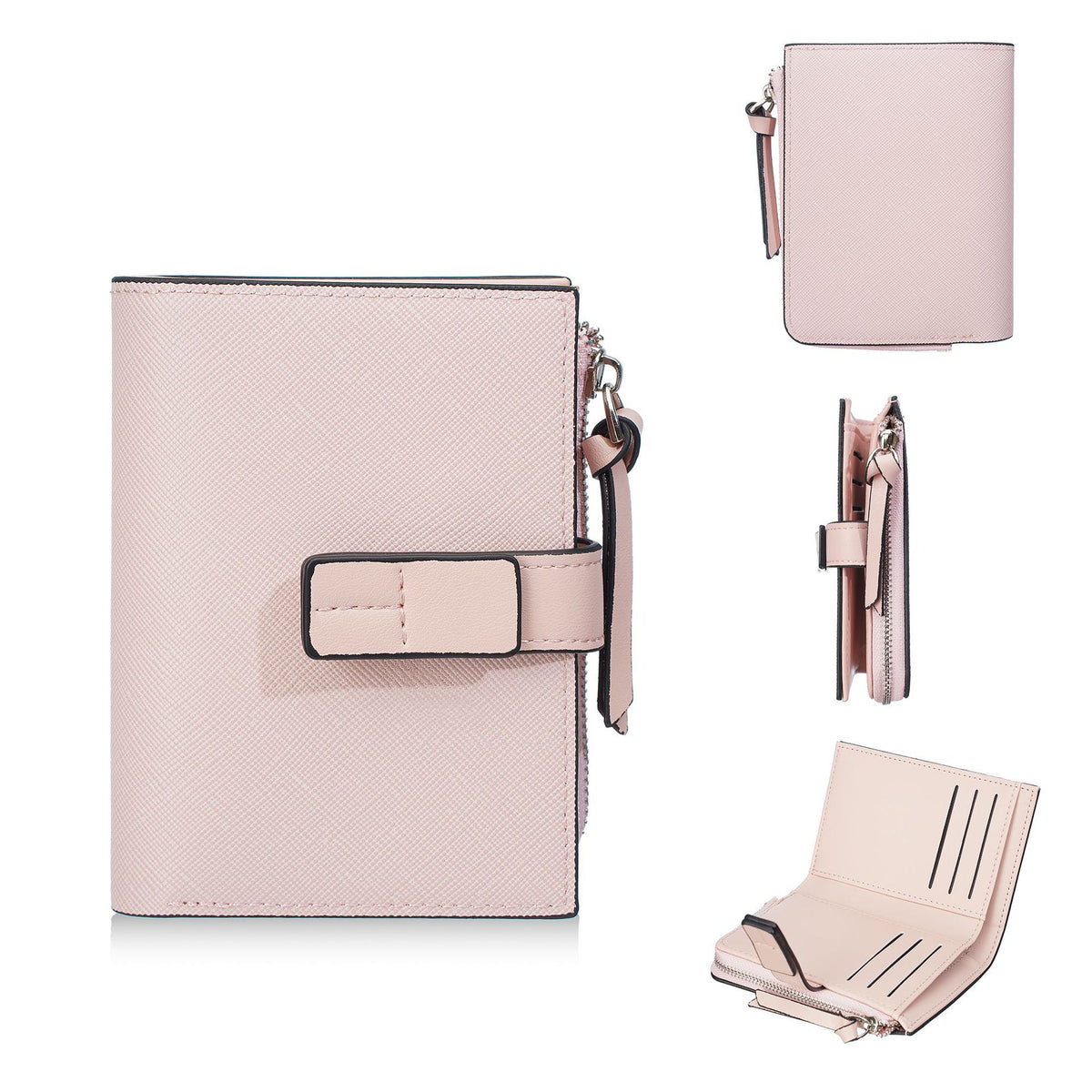 Women's Style Fashion Snap Button Multi Slots Ladies Wallet