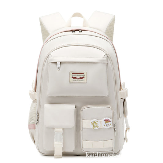 Diamond Female Junior High Large Capacity Backpacks
