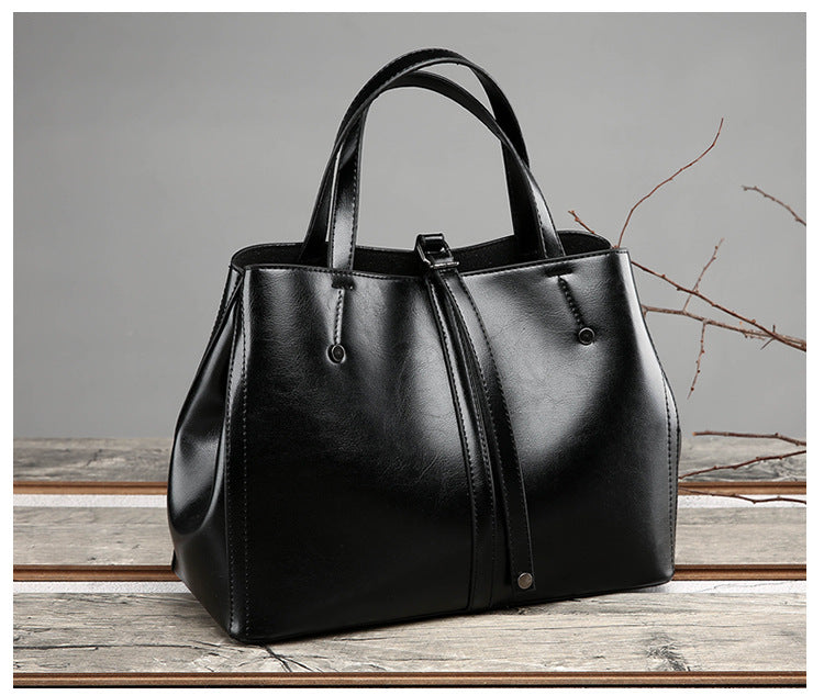 Women's Creative Slouchy Retro Portable Leather Handbags