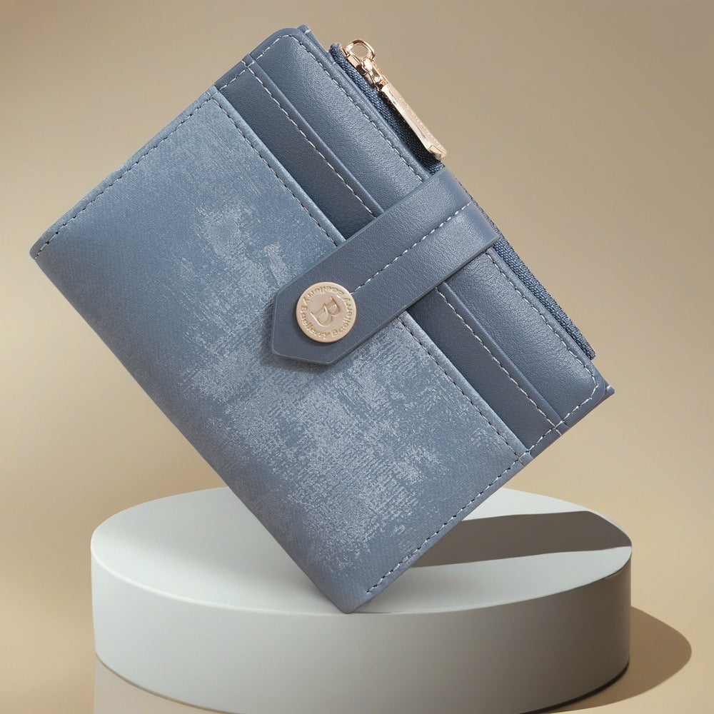 Attractive Integrated High-grade Short Style Zipper Purses