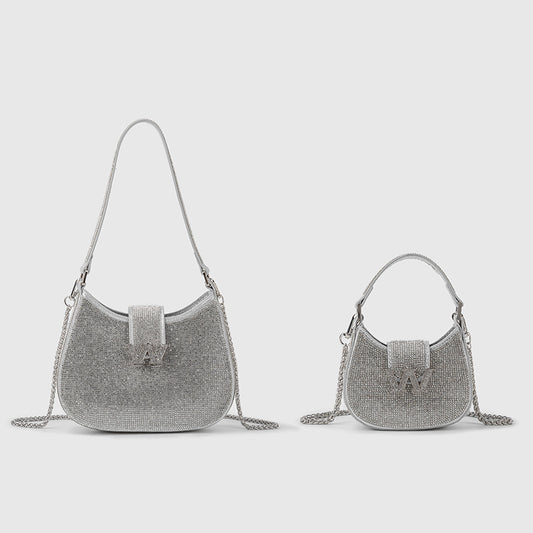 Women's Durable Popular Chain Rhinestone Underarm Armpit Bags