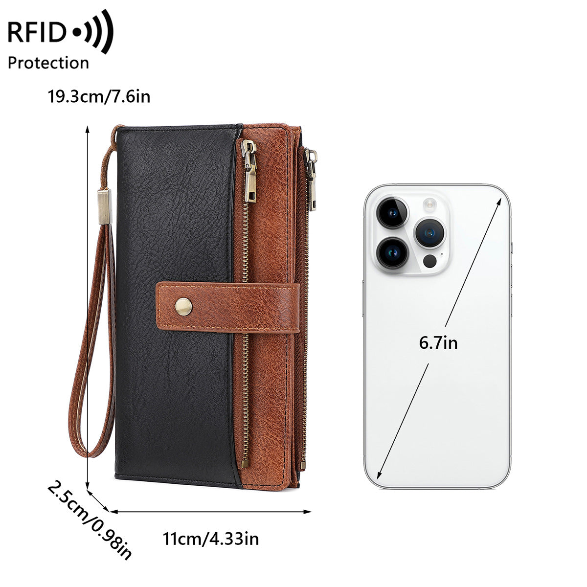 Women's Retro Fashion Clutch Multiple Slots Long Ladies Wallet