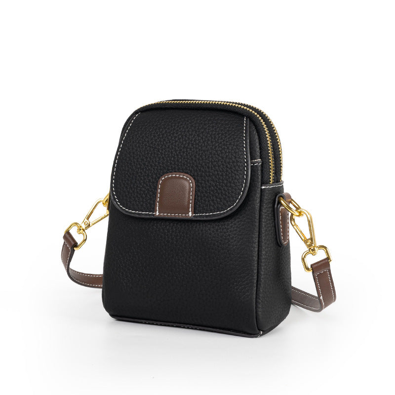 Women's Fashionable Genuine Leather Fashion Mobile High Crossbody Bags