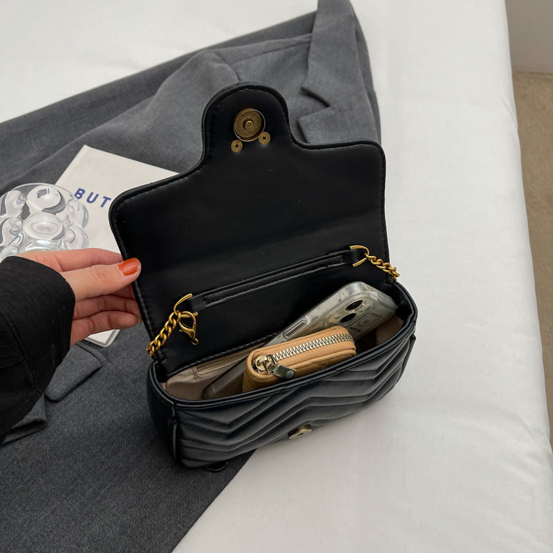 Spring Classic Style Chain Versatile Texture Crossbody Bags