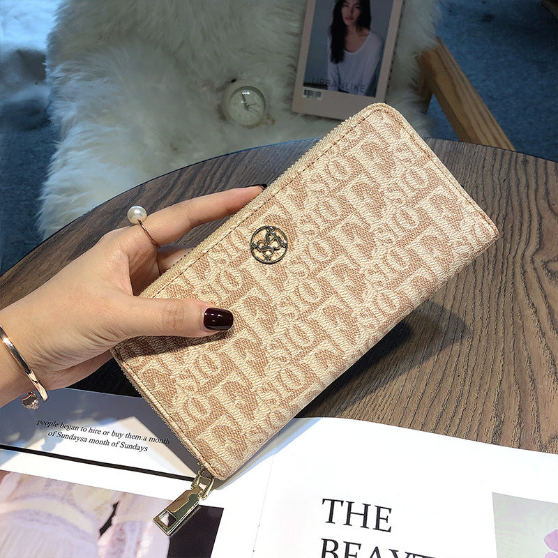Women's Long Large Capacity One Zipper Ladies Wallet