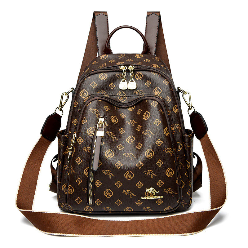 Women's Kangaroo Soft Leather Large Capacity Fashion Backpacks