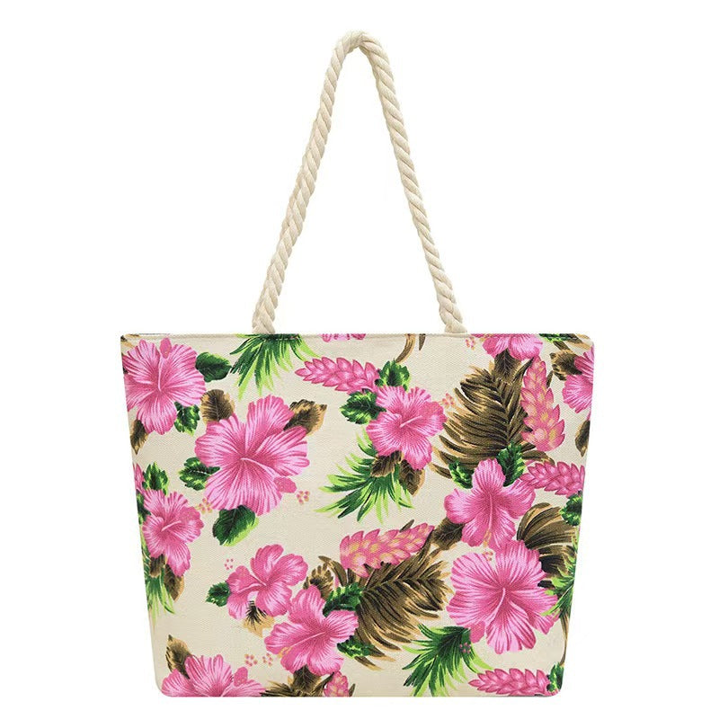 Women's Pattern Canvas Floral Cloth Ethnic Style Large Women's Shoulder Bag