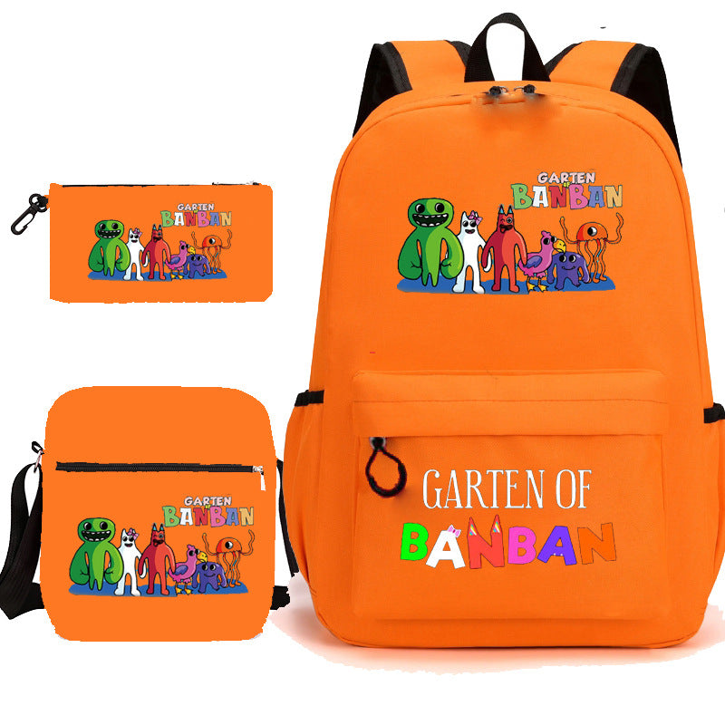 Elegant Unique Garden Game Pencil Three-piece Elementary School Students' Schoolbags