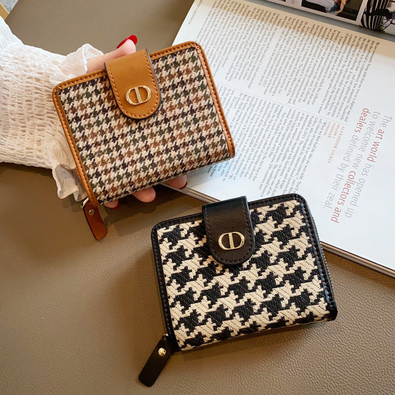 Women's Canvas Short Exquisite Integrated Niche Design Ladies Wallet