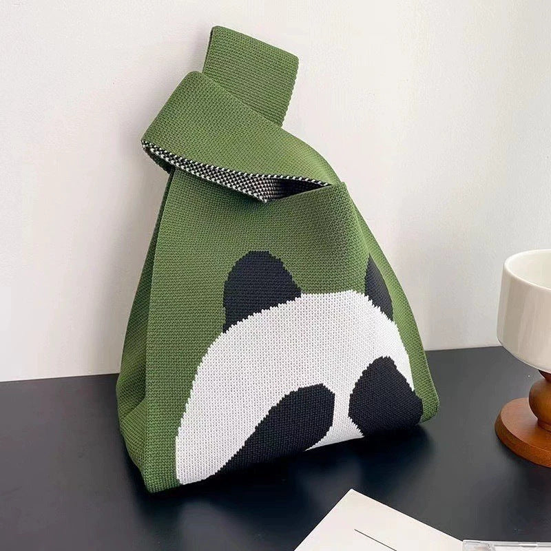 Fashion Style Knitted Hand Shopping Portable Women's Handbag