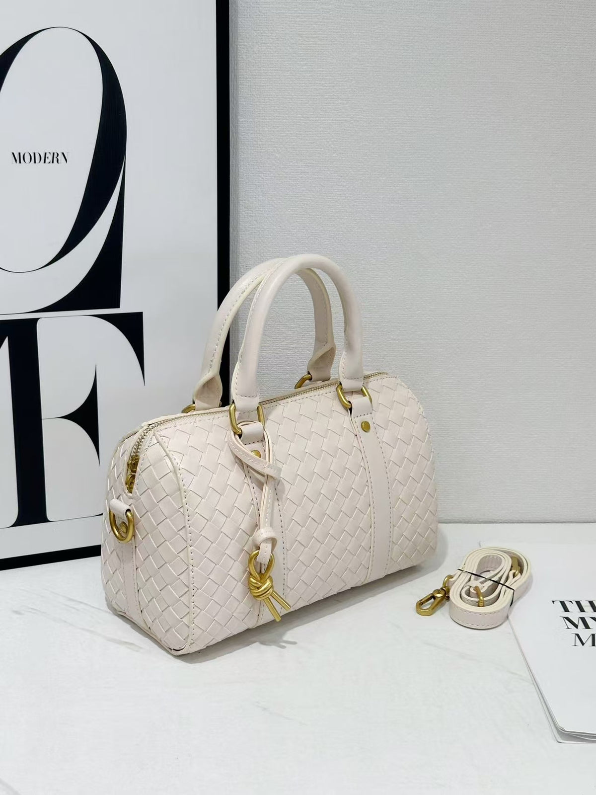 Versatile Women's Large Capacity Hand-woven Business Bags