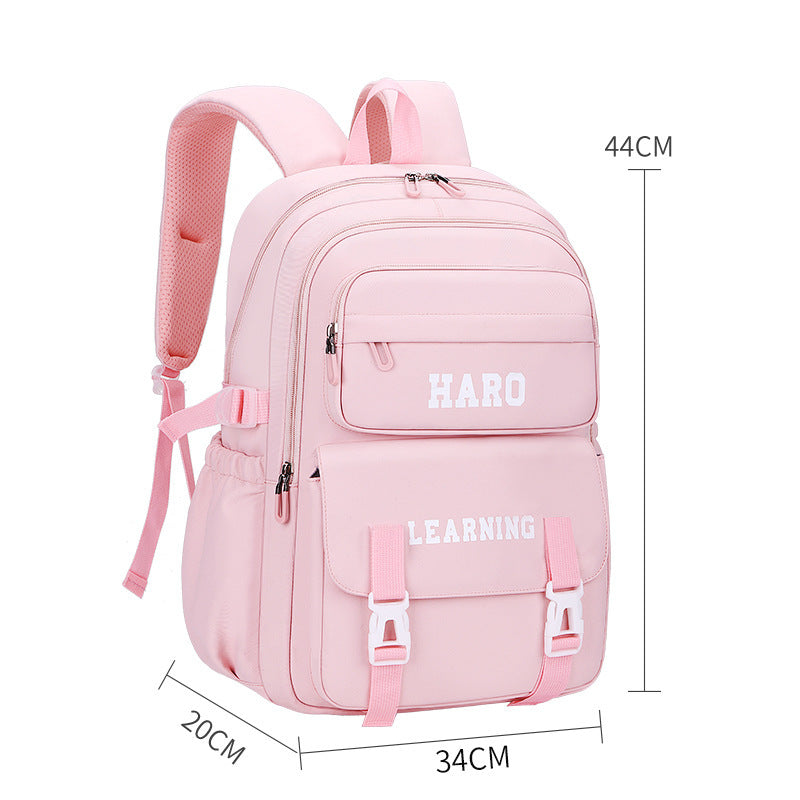 Large Capacity Portable Burden Alleviation Simple Elementary School Students' Schoolbags