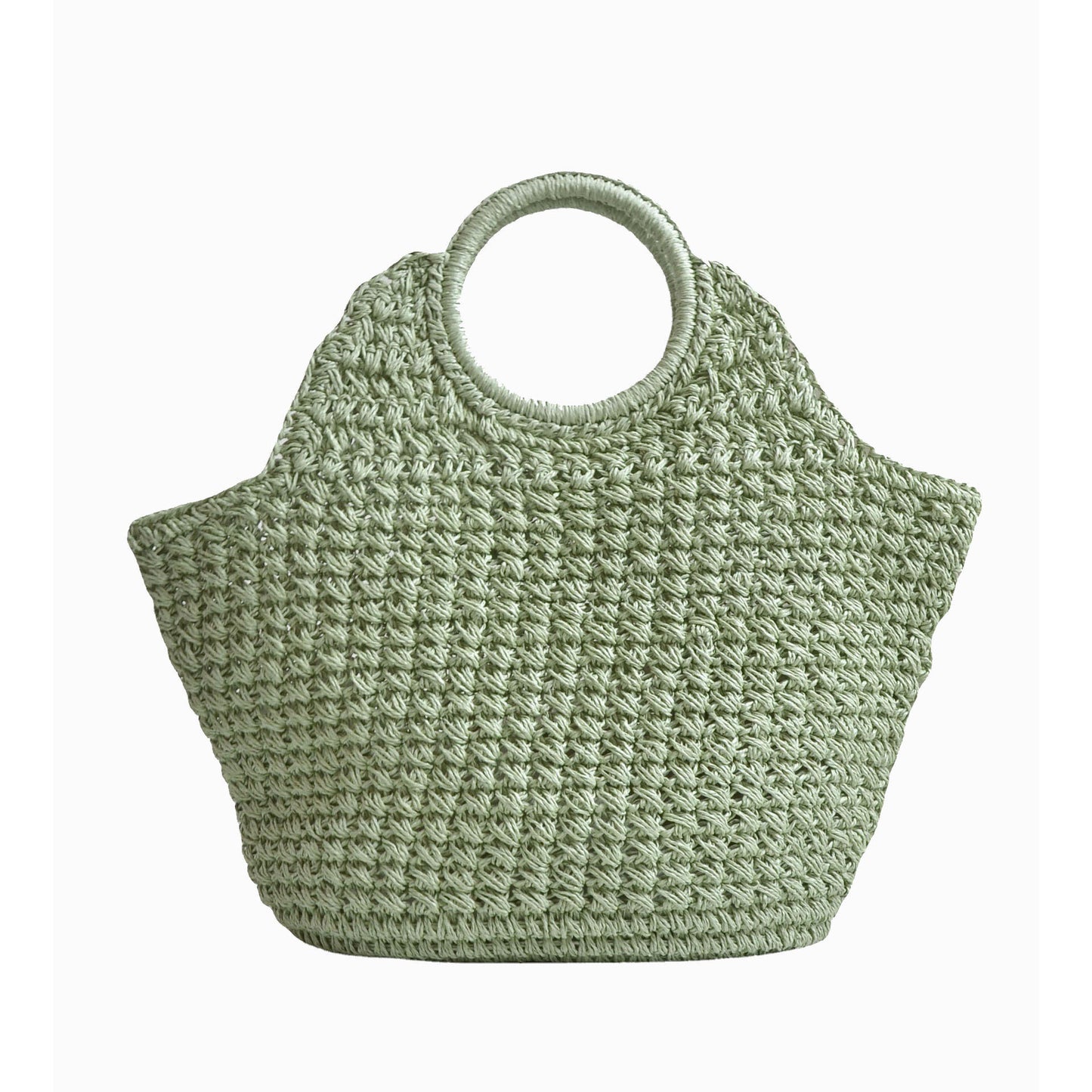 Hand-woven Straw Vacation Style Khaki Large Bags