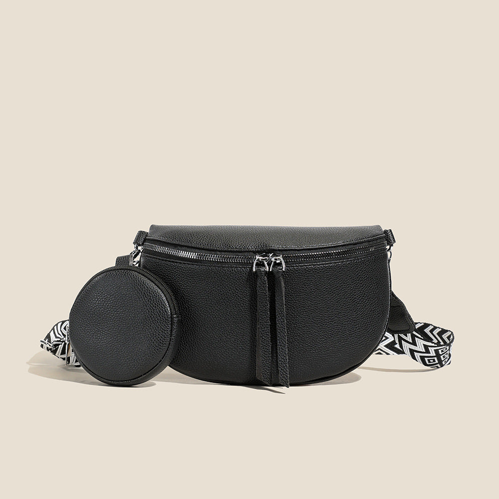 Women's Retro Soft Leather Fashion Strap Wide Straps Purses