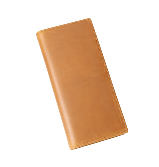 Men's Crazy Horse Leather First Layer Cowhide Large Capacity Men's Wallets