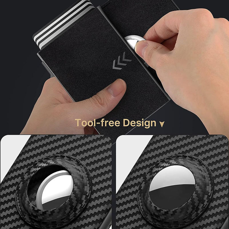 Men's Oil Wax Three Fold Swiping Automatic Men's Wallets