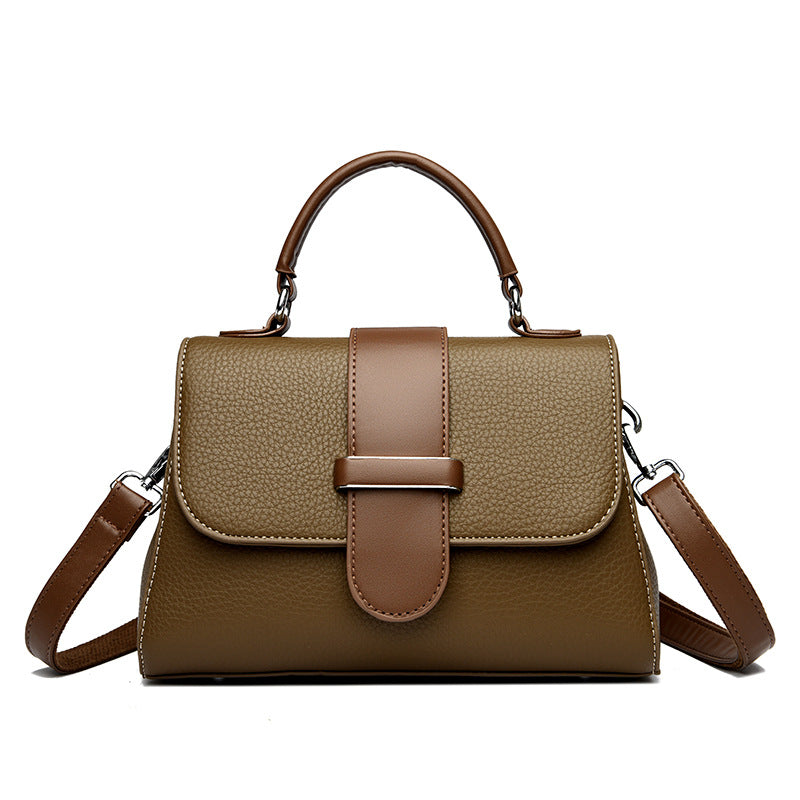 Women's Contrast Color Large Capacity Mother Handbags