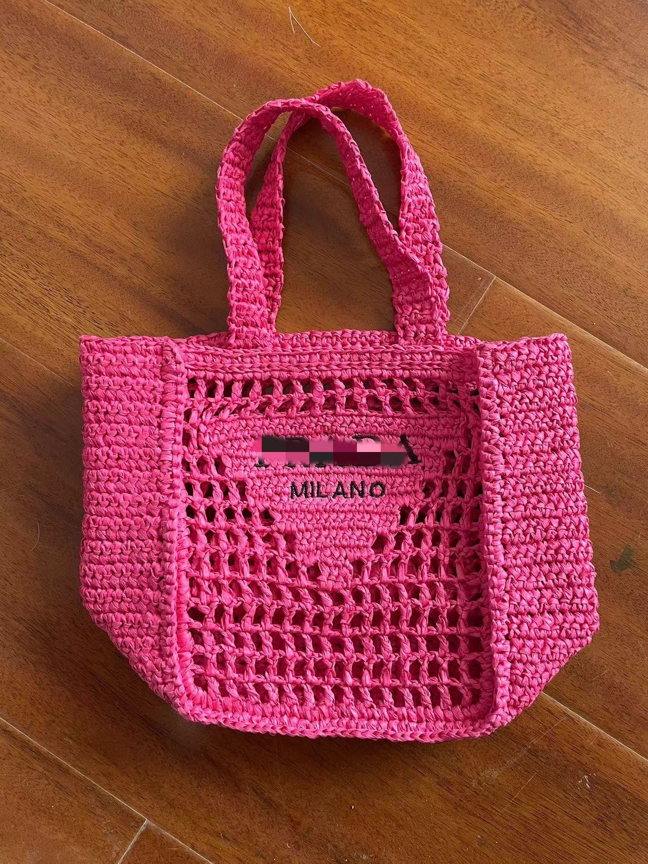 Grass Paper String Encryption Hand-woven Lan Handbags