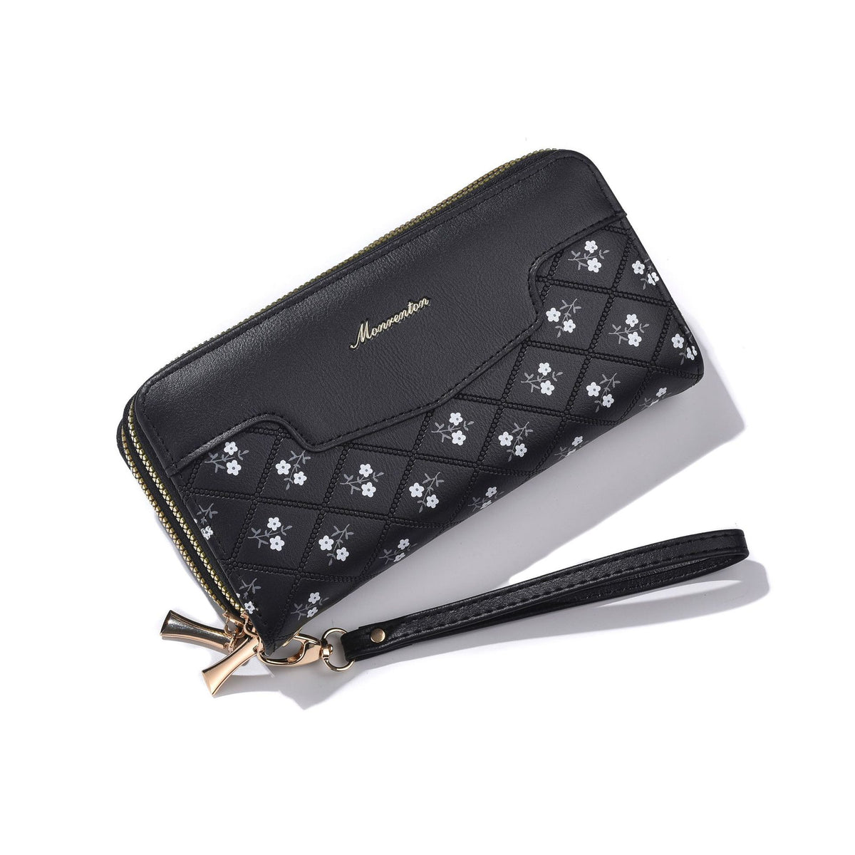 Women's Long Double Zip Trendy Large Capacity Simple Handbags