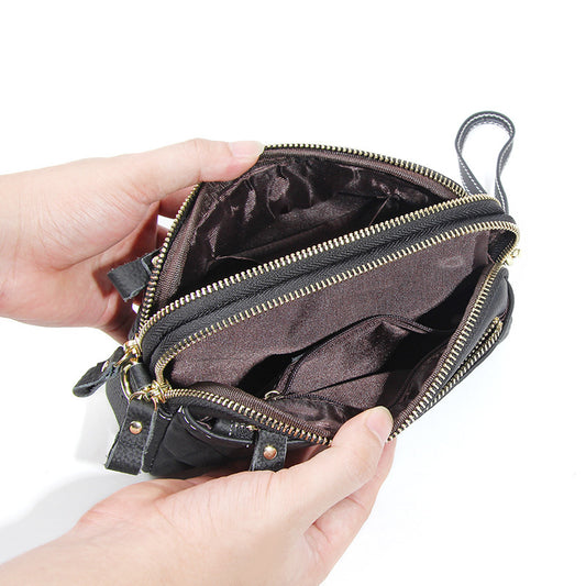 Layer Cowhide Leather Female Niche Large Capacity Crossbody Bags