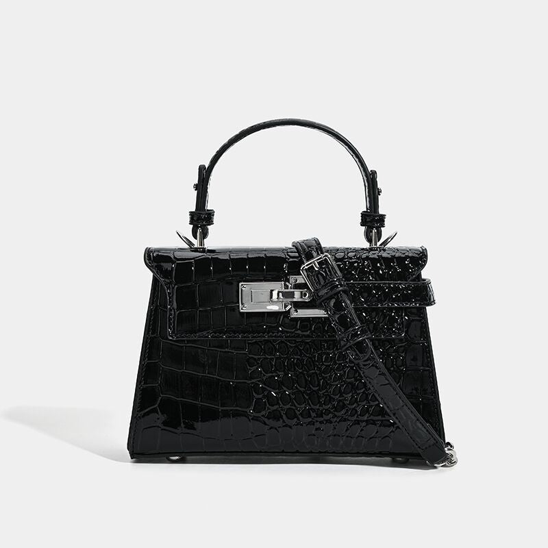 Kelly Niche Exquisite Crocodile Pattern High Sense Women's Handbag