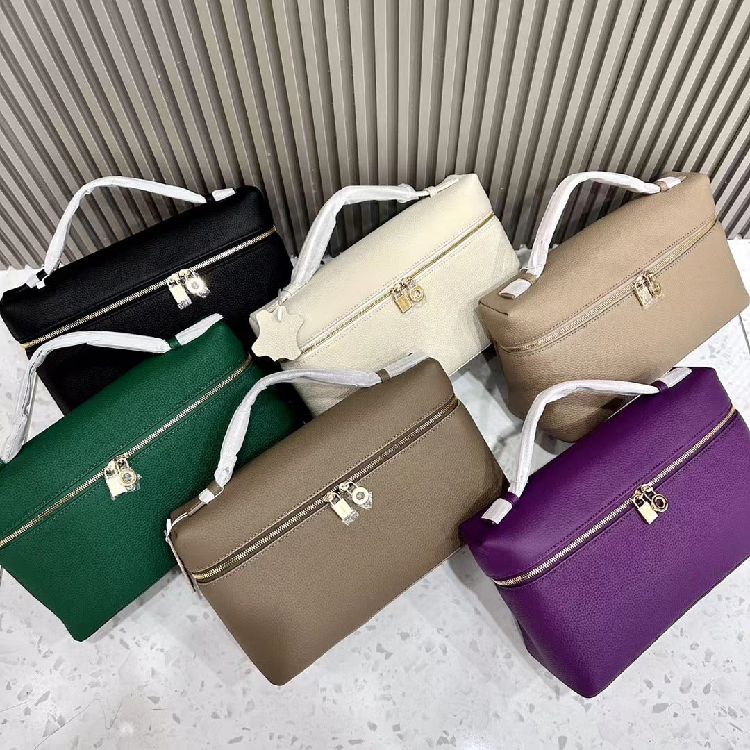 Women's Cowhide Lunch Box Fashion One High Shoulder Bags