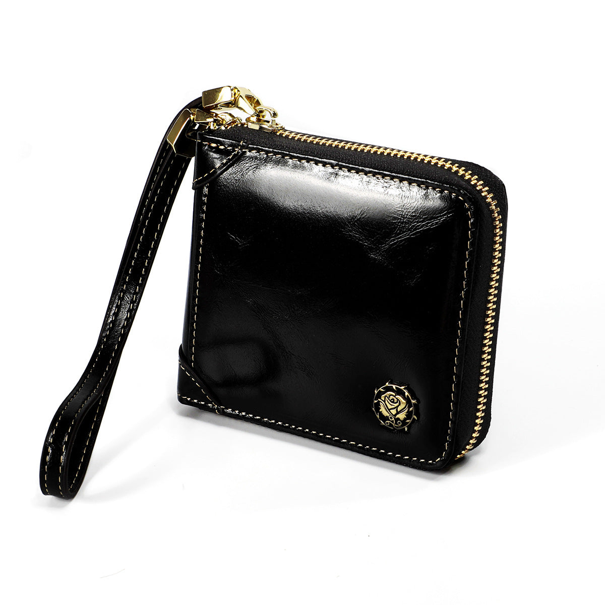 Women's & Men's & Genuine Leather High-grade Short Zip Ladies Wallets