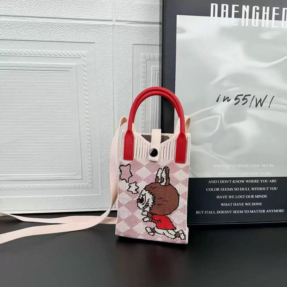 Mobile Versatile Personality Cartoon Cute Lady Hand Bags