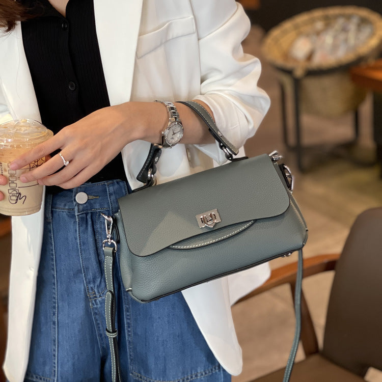 Women's Genuine Leather Korean Style Fashionable Large Bags