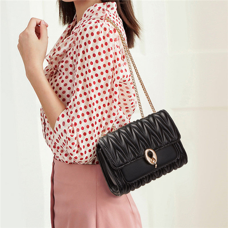 Charming Women's New Fashion Pleated Chain Crossbody Bags
