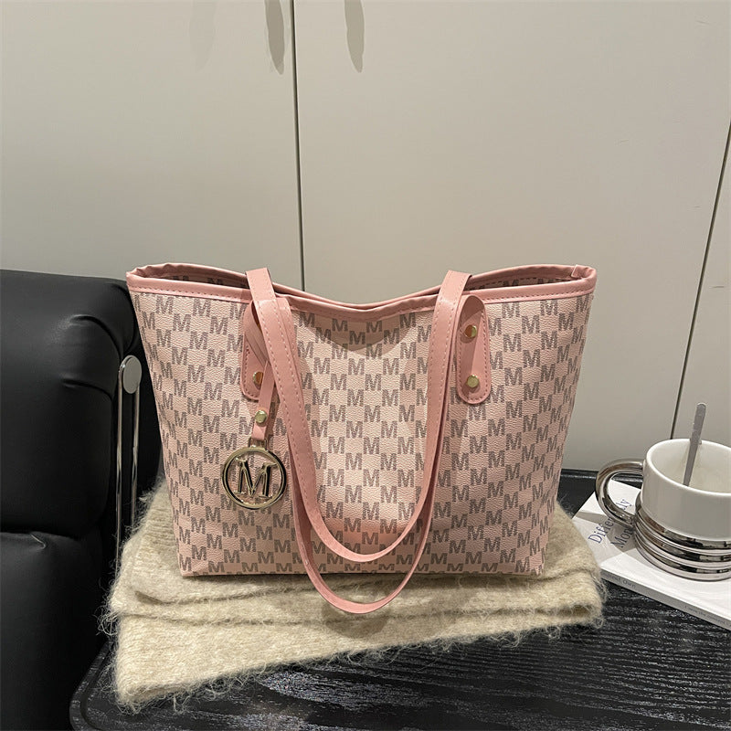 Women's Large Capacity Letter Simplicity Printed Winter Women's Shoulder Bag