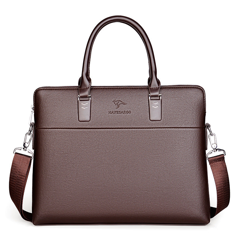 Men's Classy Slouchy Glamorous Horizontal Leather Men's Briefcases