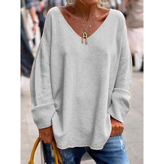 Women's Color Long Sleeve Loose Casual Comfortable Blouses