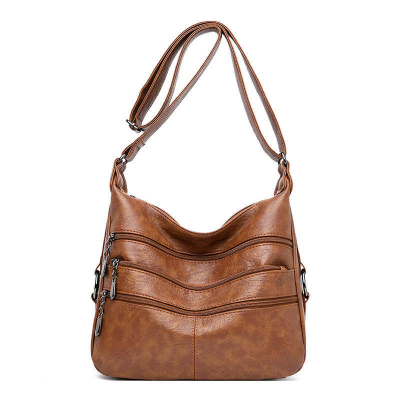 Women's Fashion Mother Large Capacity Soft Leather Crossbody Bags