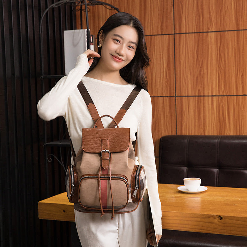 Women's Fashion Drawstring Large Capacity Simple Commute Backpacks