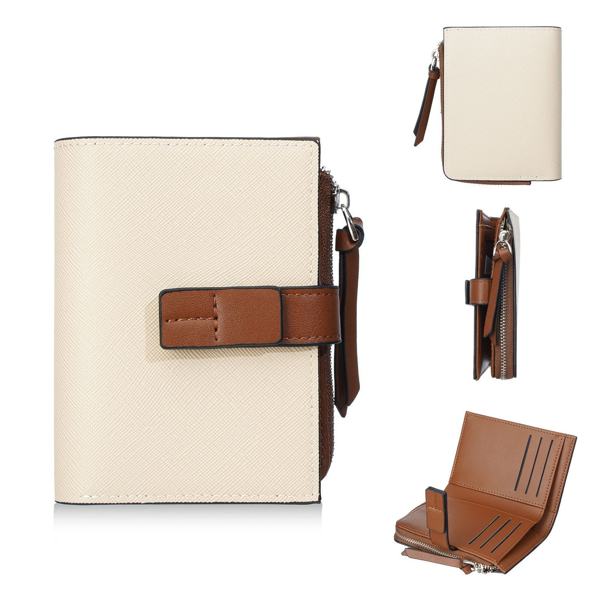 Women's Style Fashion Snap Button Multi Slots Ladies Wallet