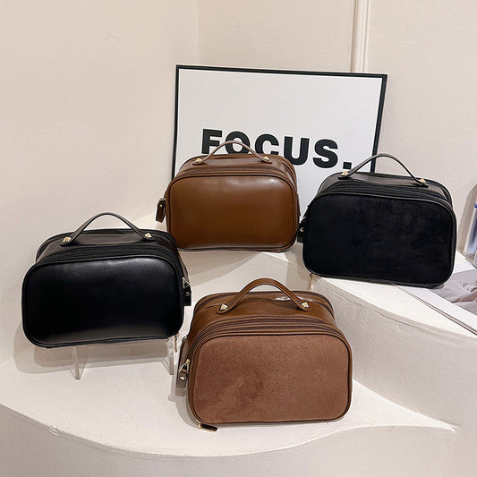 Large Capacity High Sense Mirror Portable Cosmetic Bags