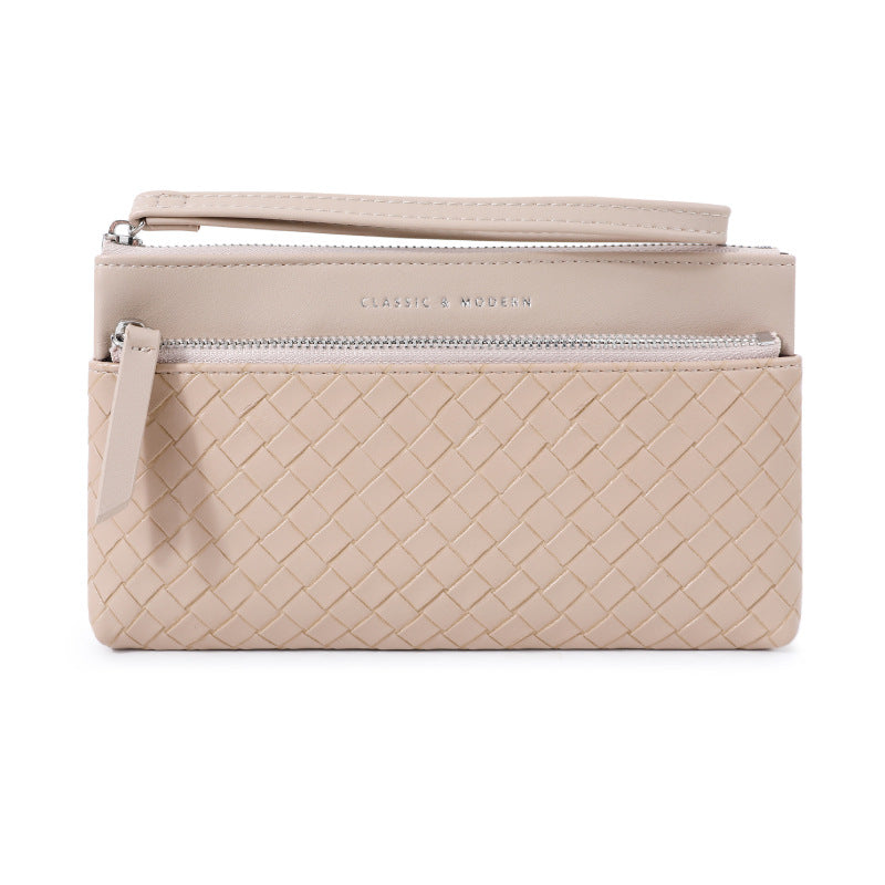 Women's Large Capacity Woven Pattern Retail High Ladies Wallet